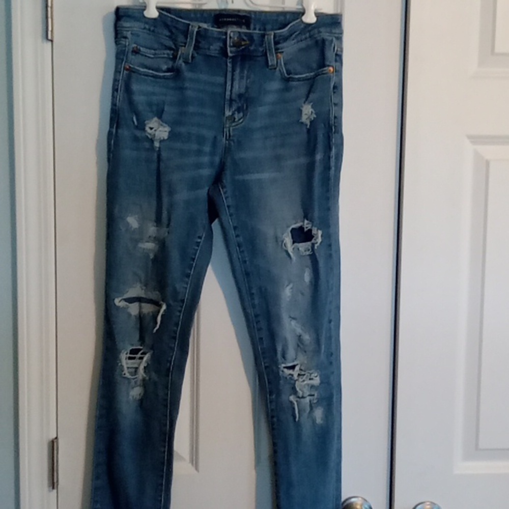 Aeropostale Men's Skinny Jeans - Faded Blue